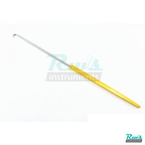 Fistula Hook 23 cm sharp tip acute curved Uterine TC gold surgical suture