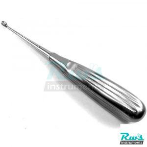 Volkmann bone curette 6x7 mm sharp spoon Fig. 0 dental tissue surgery 17 cm