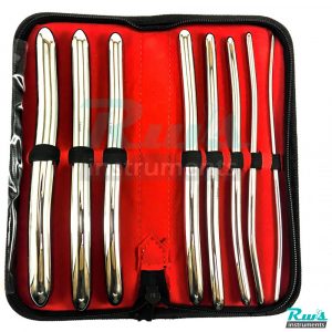 8 Dilator set Uterine Urethral plugs Hegar Gynecology Bougie with pouch Vaginal