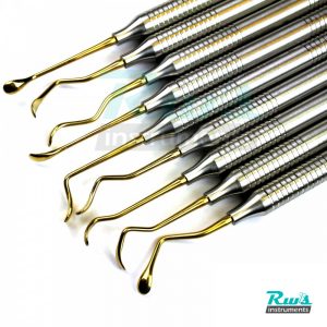 Sinus Set 9 Pcs Gold Polished Elevator Dental Implant Surgical Orthodontic Light Weight