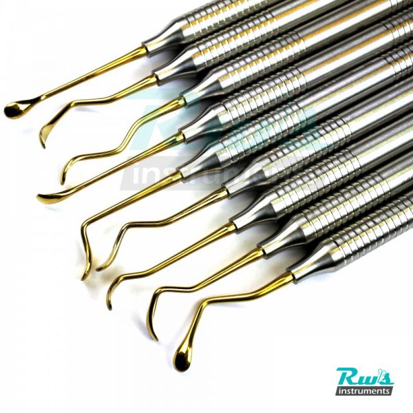 Sinus Set 9 Pcs Gold Polished Elevator Dental Implant Surgical Orthodontic Light Weight