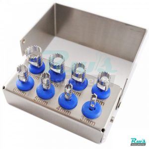 Dental Implant TREPHINE DRILLS KIT 8 Pcs with FREE Bur Holder
