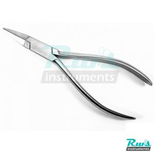 Flat Nose Plier serrated Orthodontic Dental Instruments 14 cm