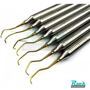 Gracey Instrument Set Dental Surgical Orthodontic probe Light Weight Gold plated