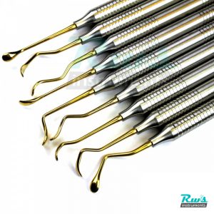 Sinus Set 9 Pcs Gold Polished Elevator Dental Implant Surgical Orthodontic Light Weight