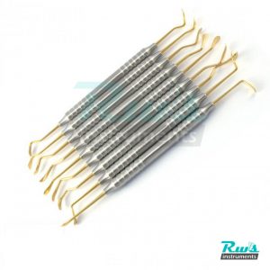 Sinus Set 9 Pcs Gold Polished Elevator Dental Implant Surgical Orthodontic Light Weight