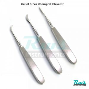 3 Pcs Dental Root Elevators Oral Surgery PDL Luxating CHOMPRET Elevator