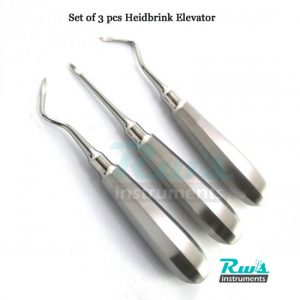 3 Pcs Dental Root Elevators Oral Surgery PDL Luxating Heidbrink Elevator