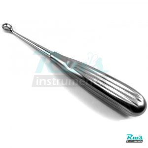 Bruns bone curette Round sharp spoon Fig. 3 dental tissue surgery 17 cm