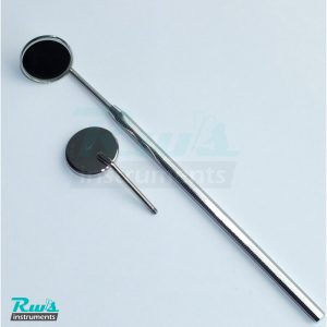 Dental Tooth Mirror Handle 1 Holder + 2 Mirrors No.4 Dentist mirror mouth