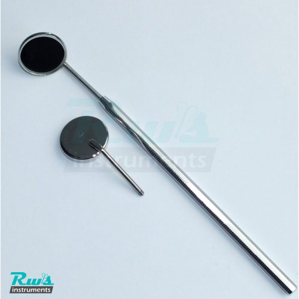 Dental Tooth Mirror Handle 1 Holder + 2 Mirrors No.4 Dentist mirror mouth
