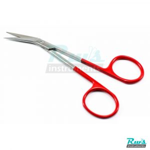 Iris Scissors angled surgical Dental surgery Micro serrated shears 12 cmIris Scissors angled surgical Dental surgery Micro serrated shears 12 cm