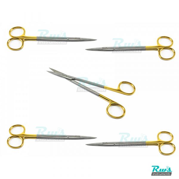 Kelly scissors 16 cm / 18 cm TC curved / Straight pointed gold