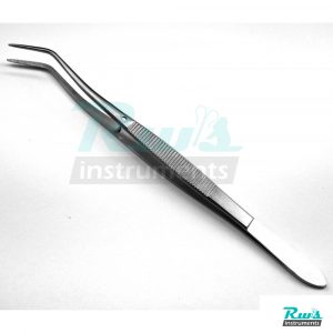 Meriam Tweezer Curved 16 cm Tweezers Dental Surgery Surgical Medical Serrated