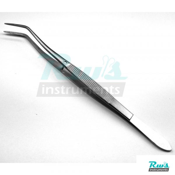 Meriam Tweezer Curved 16 cm Tweezers Dental Surgery Surgical Medical Serrated