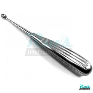 Volkmann bone curette 8x10 mm sharp spoon Fig. 2 dental tissue surgery 17 cm