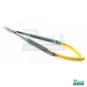 Castroviejo Micro Scissor Curved / Straight Tip TC gold
