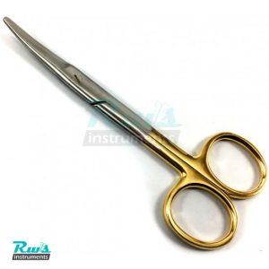 Mayo scissors blunt curved 14 cm 5.5 Inches TC Gold Straight / Curved Tip
