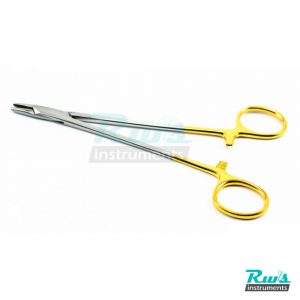 TC DeBakey Needle Holder straight 18 cm suture gold seam surgical