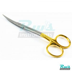 TC LaGrange scissors curved 14 cm surgical shears gold tissue dental gum Micro Arterial Clamp OP Curved