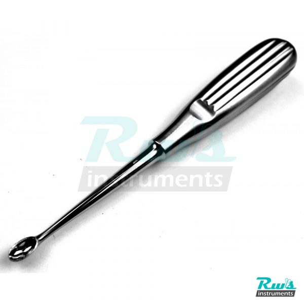 Volkmann bone curette 10x7 mm sharp spoon Fig. 1 dental tissue surgery 18 cm