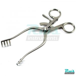Weitlaner retractor wound hook retractors 13 cm 3x4 blunt prongs surgical spread