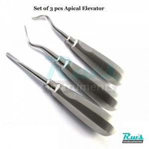 3 Pcs Dental Root Elevators Oral Surgery PDL Luxating Apical Elevator