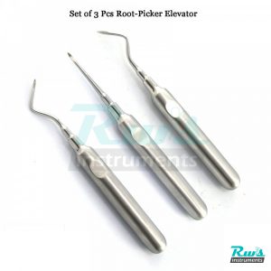 3 Pcs Dental Root Elevators Oral Surgery PDL Luxating Root Picker Elevator
