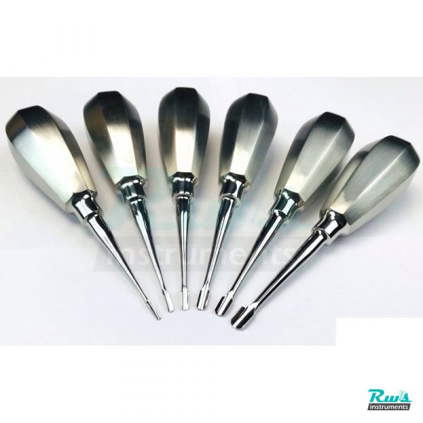 6 Pcs Dental Root Elevators Winged Oral Surgery PDL Luxating Tooth loosening