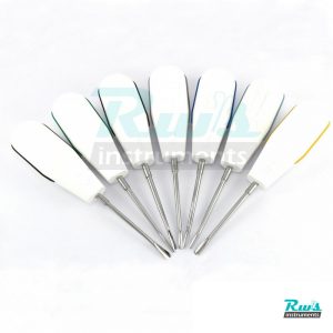 7 Pcs Set white Dental Root Elevators Oral Surgery PDL Luxating Tooth Loosening